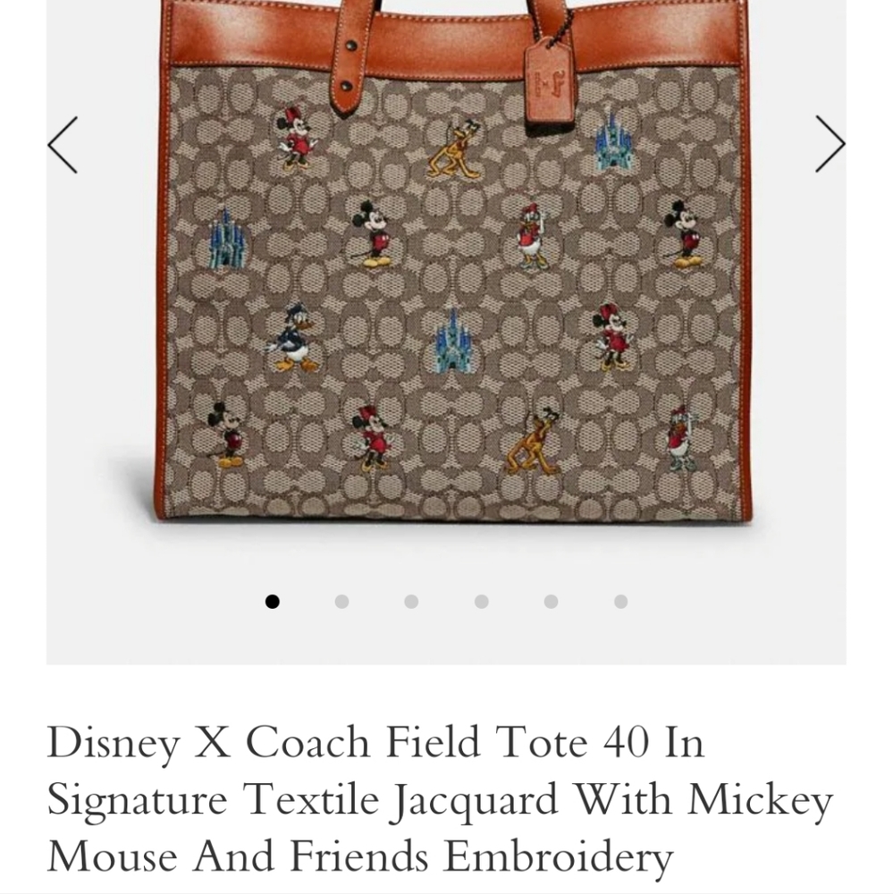x Disney Mickey & Friends Jacquard Canvas Field Tote
